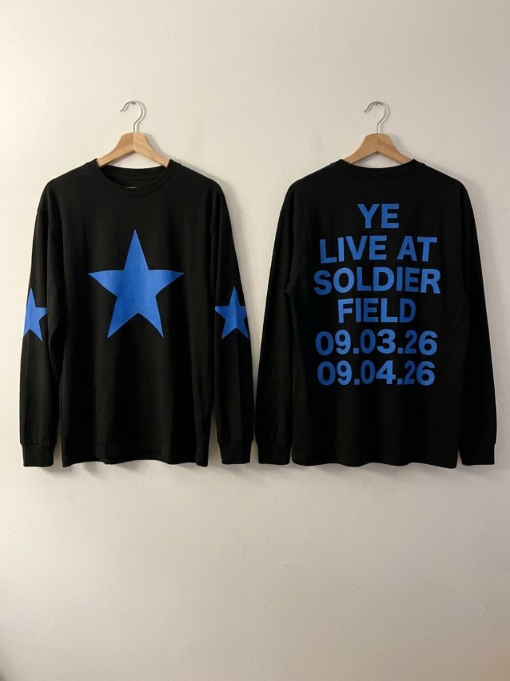 REPRINT - Kanye West Ye Live At Soldier Field 2026 Chicago Blue Long Sleeve